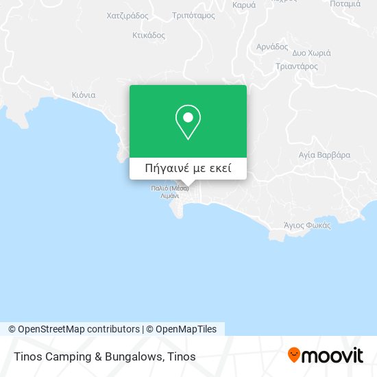 Tinos Camping & Bungalows χάρτης