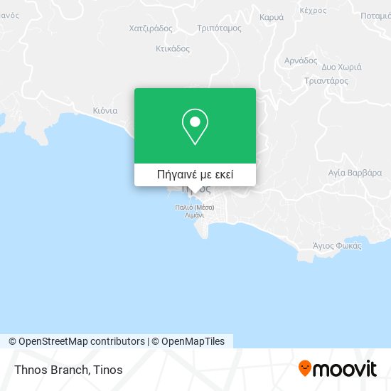 Thnos Branch χάρτης