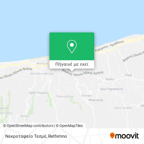 Νεκροταφείο Τεσμέ χάρτης