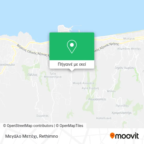 Μεγάλο Μετόχι χάρτης