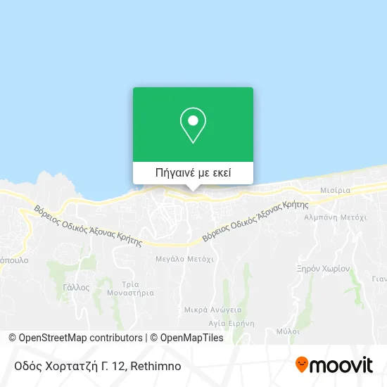 Οδός Χορτατζή Γ. 12 χάρτης