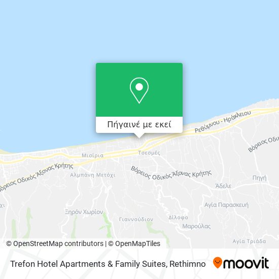 Trefon Hotel Apartments & Family Suites χάρτης