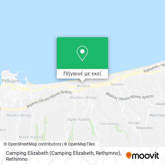 Camping Elizabeth (Camping Elizabeth, Rethymno) χάρτης