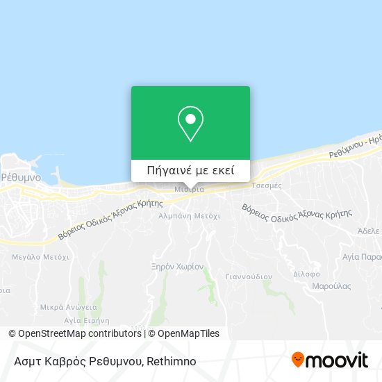 Ασμτ Καβρός Ρεθυμνου χάρτης