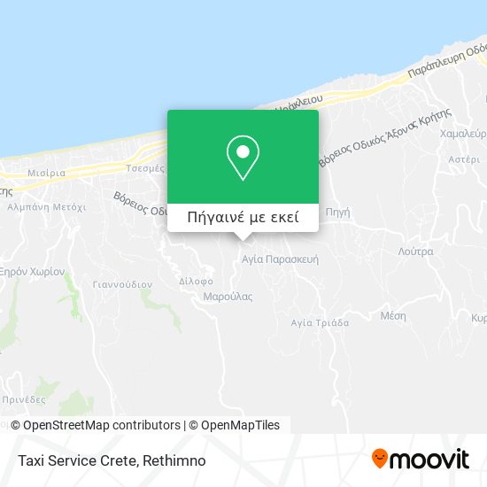 Taxi Service Crete χάρτης