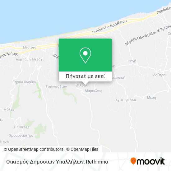Οικισμός Δημοσίων Υπαλλήλων χάρτης
