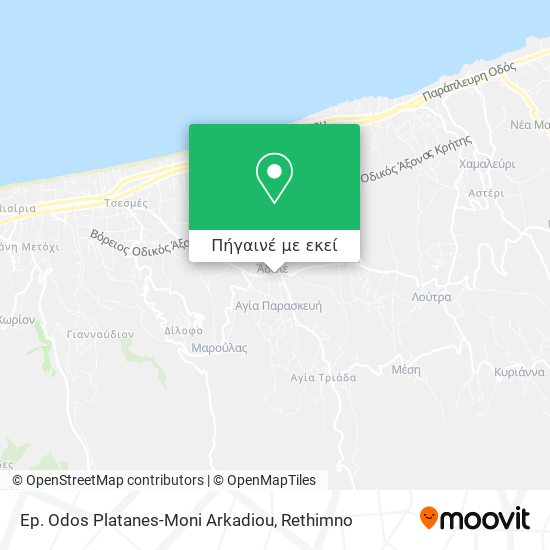 Ep. Odos Platanes-Moni Arkadiou χάρτης