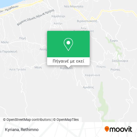Kyriana χάρτης