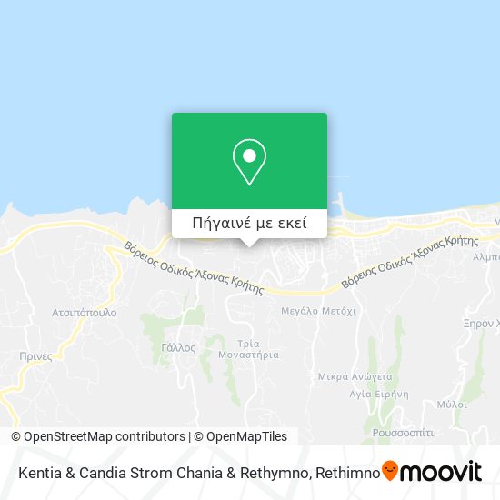 Kentia & Candia Strom Chania & Rethymno χάρτης