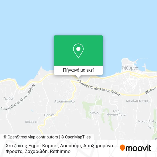 Χατζάκης Ξηροί Καρποί, Λουκούμι, Αποξηραμένα Φρούτα, Ζαχαρώδη χάρτης