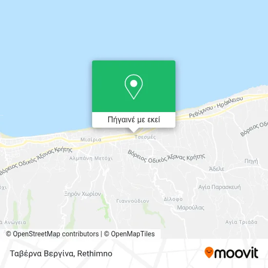 Ταβέρνα Βεργίνα χάρτης