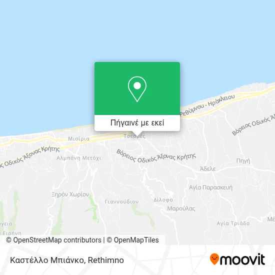 Καστέλλο Μπιάνκο χάρτης