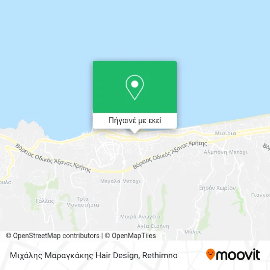 Μιχάλης Μαραγκάκης Hair Design χάρτης
