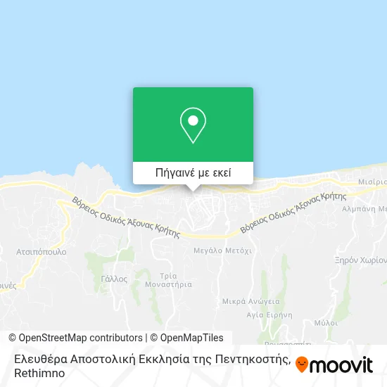 Ελευθέρα Αποστολική Εκκλησία της Πεντηκοστής χάρτης