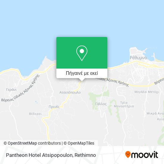 Pantheon Hotel Atsipopoulon χάρτης