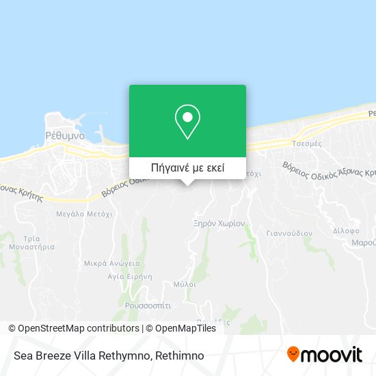 Sea Breeze Villa Rethymno χάρτης