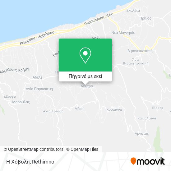 Η Χόβολη χάρτης