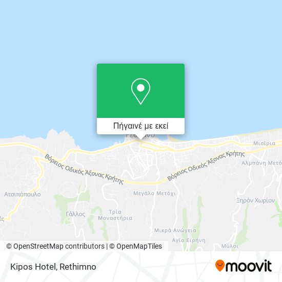 Kipos Hotel χάρτης