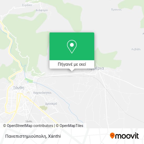 Πανεπιστημιούπολη χάρτης