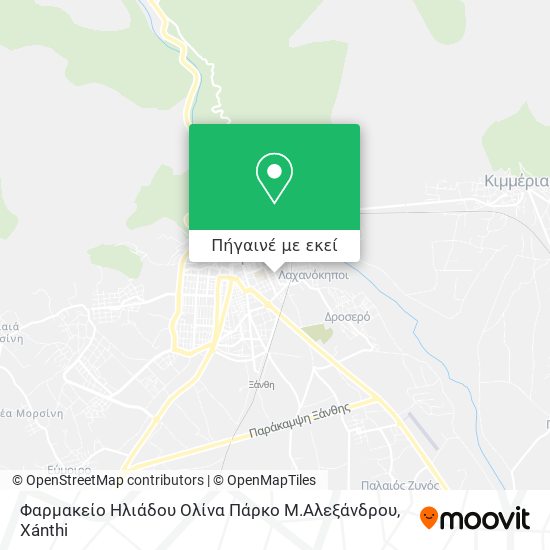 Φαρμακείο Ηλιάδου Ολίνα Πάρκο Μ.Αλεξάνδρου χάρτης