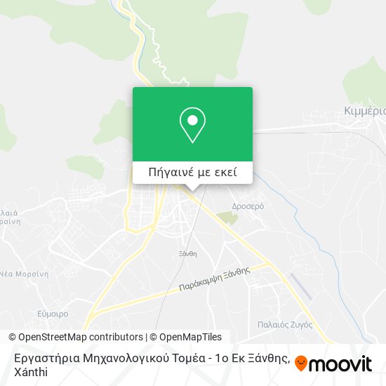 Εργαστήρια Μηχανολογικού Τομέα - 1ο Εκ Ξάνθης χάρτης
