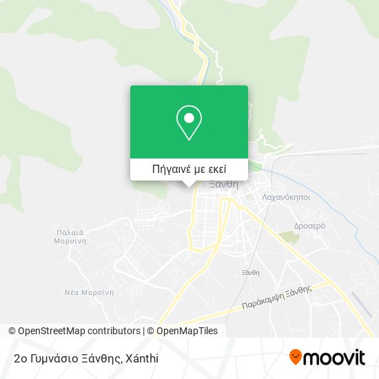 2ο Γυμνάσιο Ξάνθης χάρτης