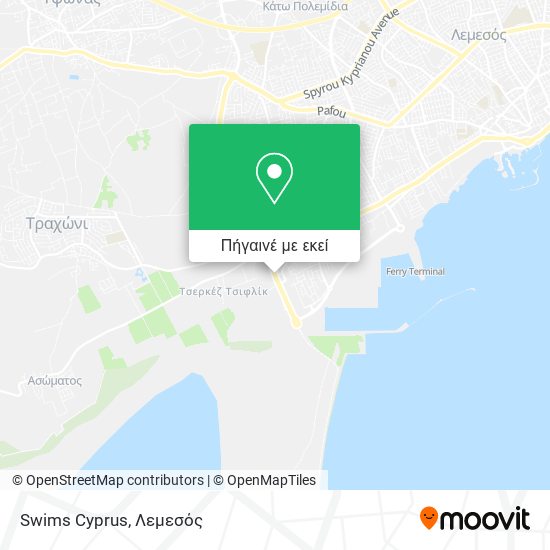 Swims Cyprus χάρτης