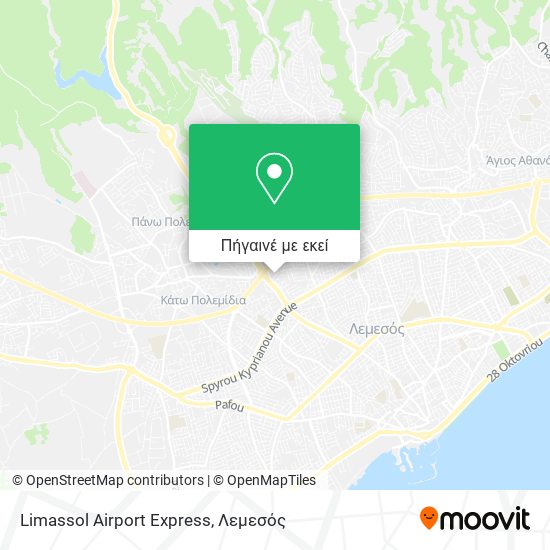 Limassol Airport Express χάρτης