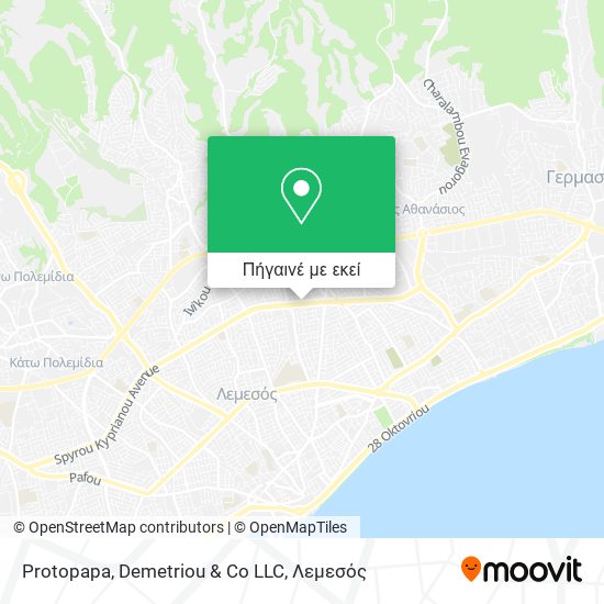 Protopapa, Demetriou & Co LLC χάρτης
