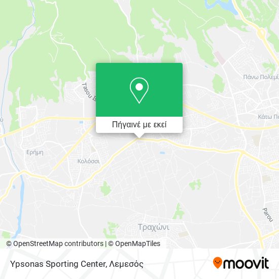Ypsonas Sporting Center χάρτης