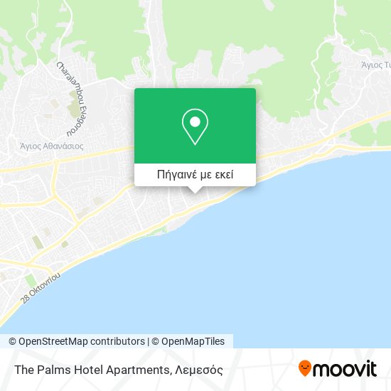 The Palms Hotel Apartments χάρτης