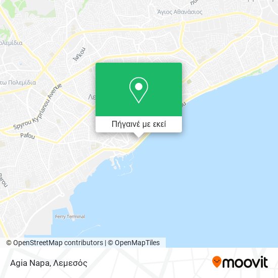 Agia Napa χάρτης