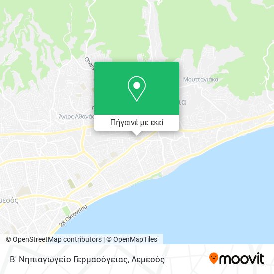 Β' Νηπιαγωγείο Γερμασόγειας χάρτης