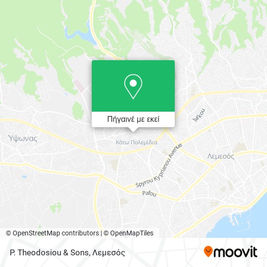 P. Theodosiou & Sons χάρτης