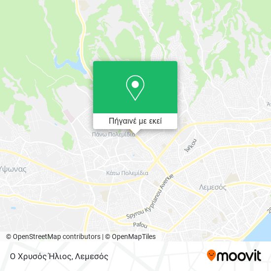 Ο Χρυσός Ήλιος χάρτης