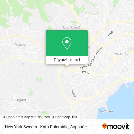 New York Sweets - Kato Polemidia χάρτης
