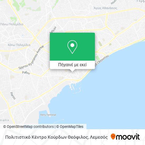 Πολιτιστικό Κέντρο Κούρδων Θεόφιλος χάρτης
