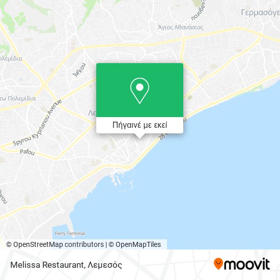 Melissa Restaurant χάρτης