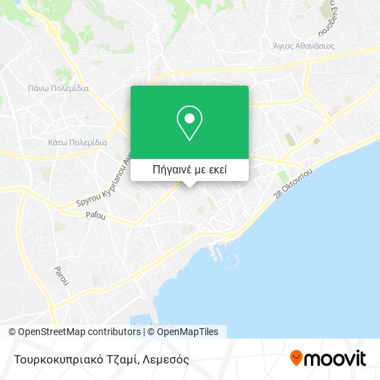 Τουρκοκυπριακό Τζαμί χάρτης