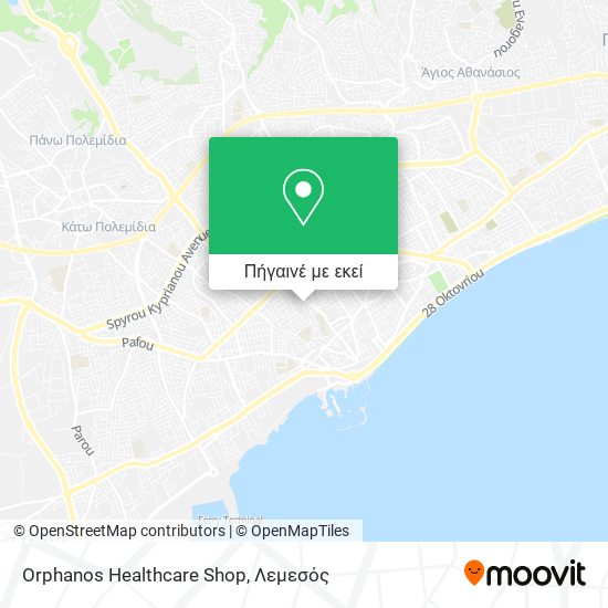 Orphanos Healthcare Shop χάρτης