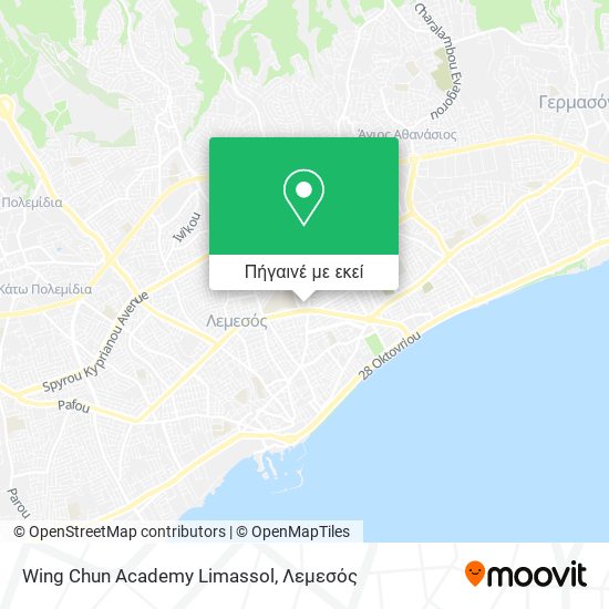 Wing Chun Academy Limassol χάρτης