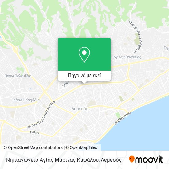 Νηπιαγωγείο Αγίας Μαρίνας Καψάλου χάρτης