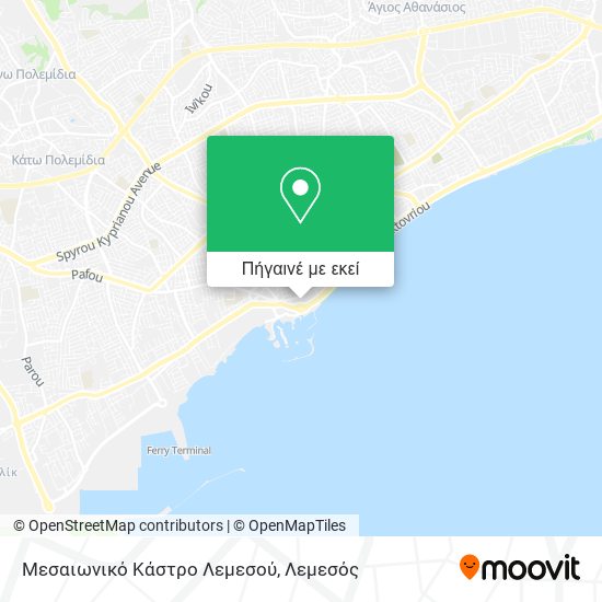 Μεσαιωνικό Κάστρο Λεμεσού χάρτης