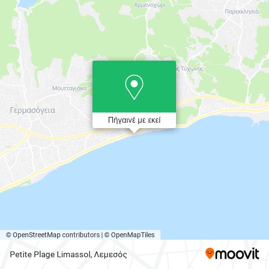 Petite Plage Limassol χάρτης