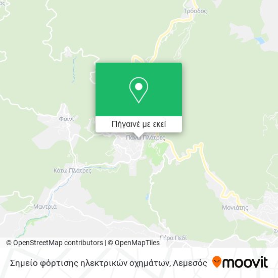 Σημείο φόρτισης ηλεκτρικών οχημάτων χάρτης