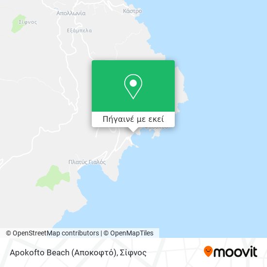 Apokofto Beach (Αποκοφτό) χάρτης