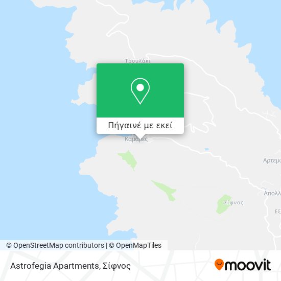 Astrofegia Apartments χάρτης