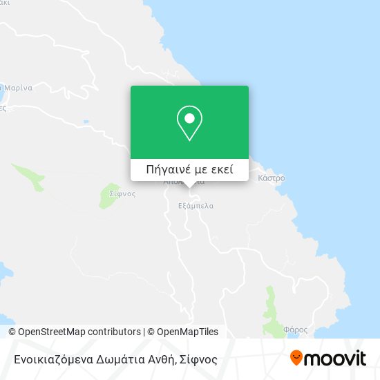 Ενοικιαζόμενα Δωμάτια Ανθή χάρτης