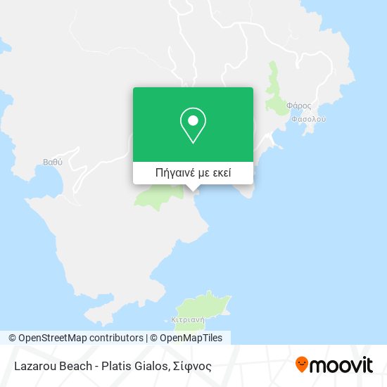 Lazarou Beach - Platis Gialos χάρτης