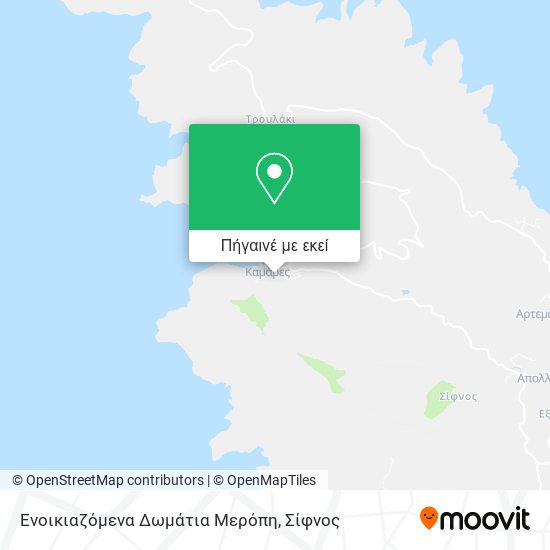 Ενοικιαζόμενα Δωμάτια Μερόπη χάρτης